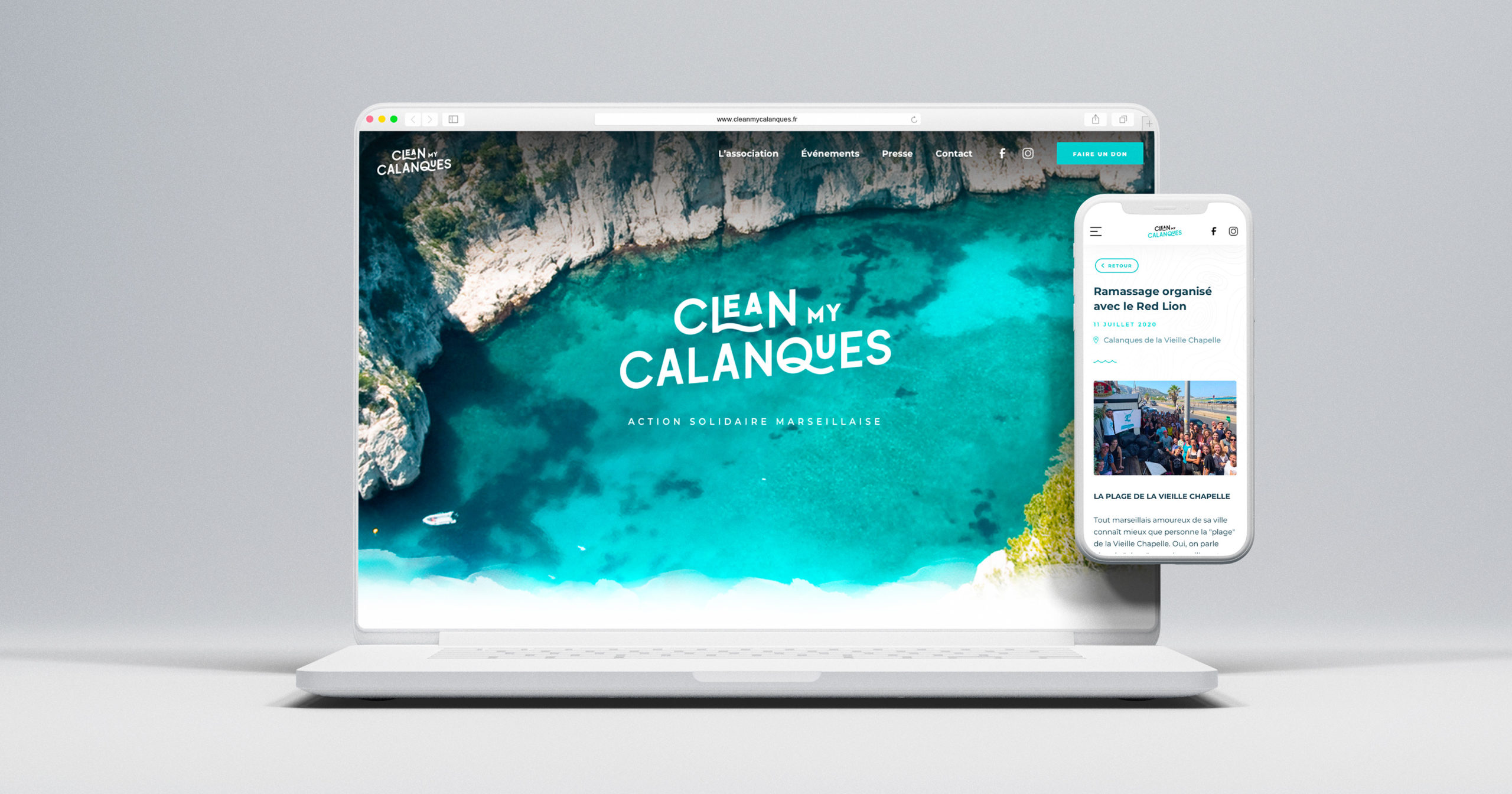 Site internet Clean my Calanques